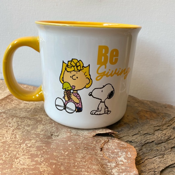 SOLD - Snoopy Sally “Be Giving” Peanuts Mug Oversized Heavyweight - Picture 3 of 6